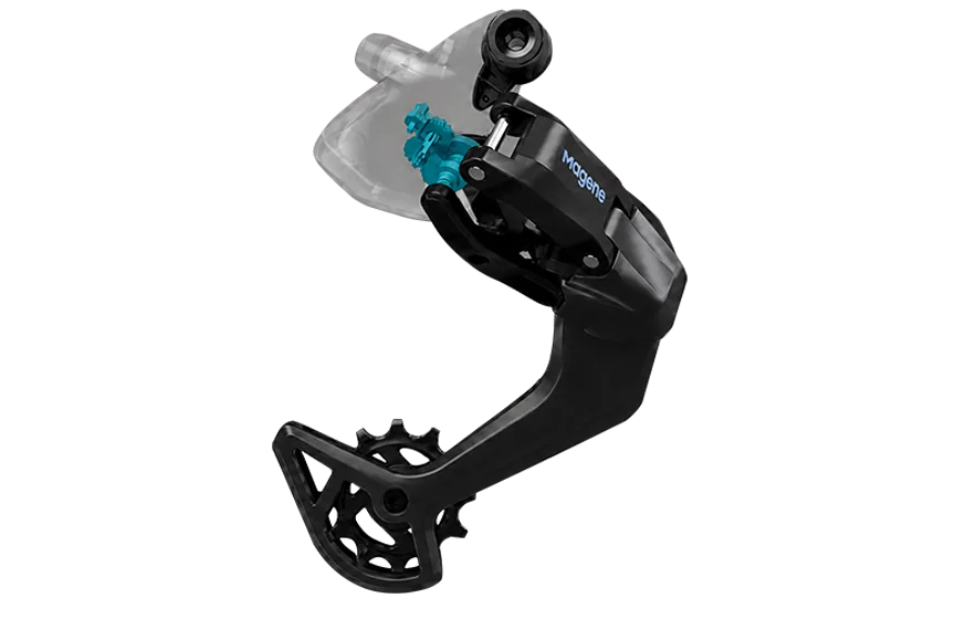 Magene QED electronic rear derailleur product close-up on a white background
