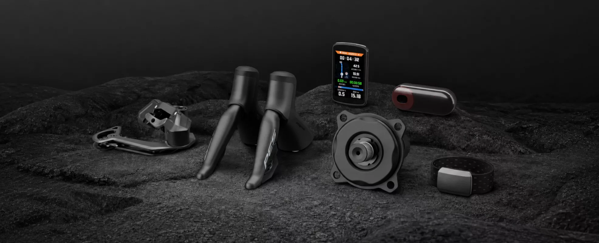 Magene cycling solution component system with smart bike electronics and drivetrain products