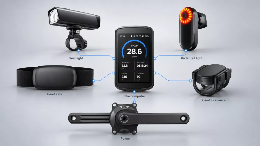 cycling computer device hub